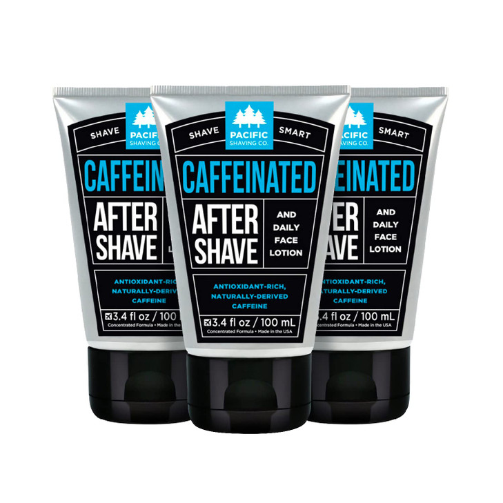 Pacific Shaving Company Caffeinated Aftershave Mens Grooming Product Antioxidant Daily Face Lotion After Shave Spearmint