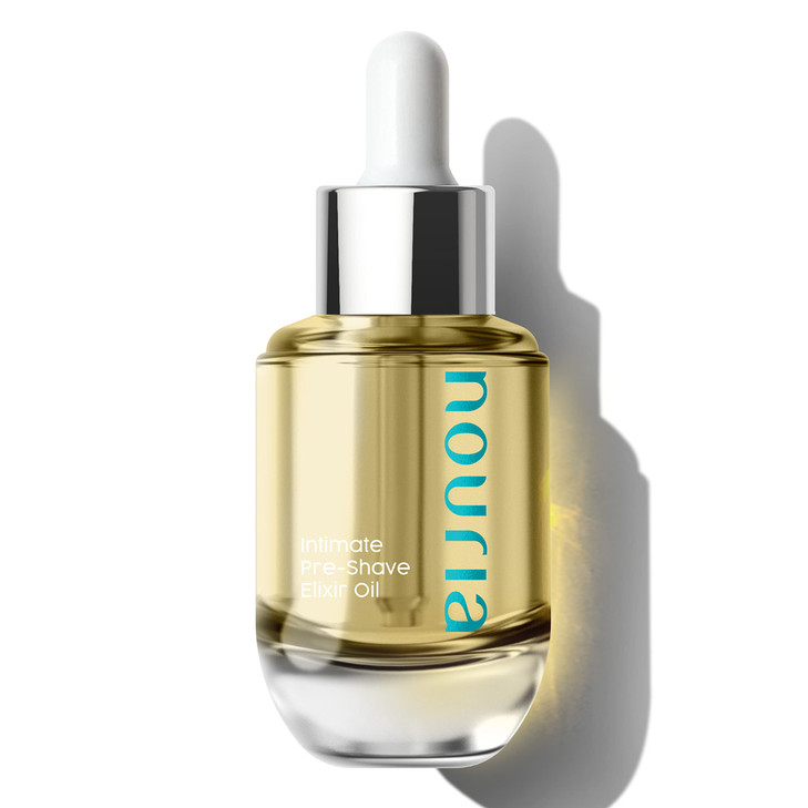 IntiMD Nouria Intimate PreShave Elixir Oil HydroLock moisturizer conditioner nourishing formula helps with Ingrown Hair
