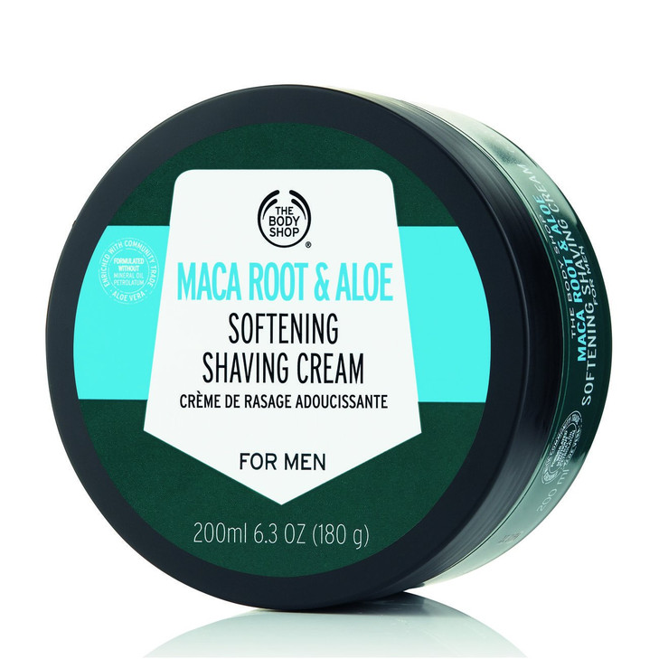 The Body Shop Maca Root Aloe Softening Shaving Cream for Men 67 Oz