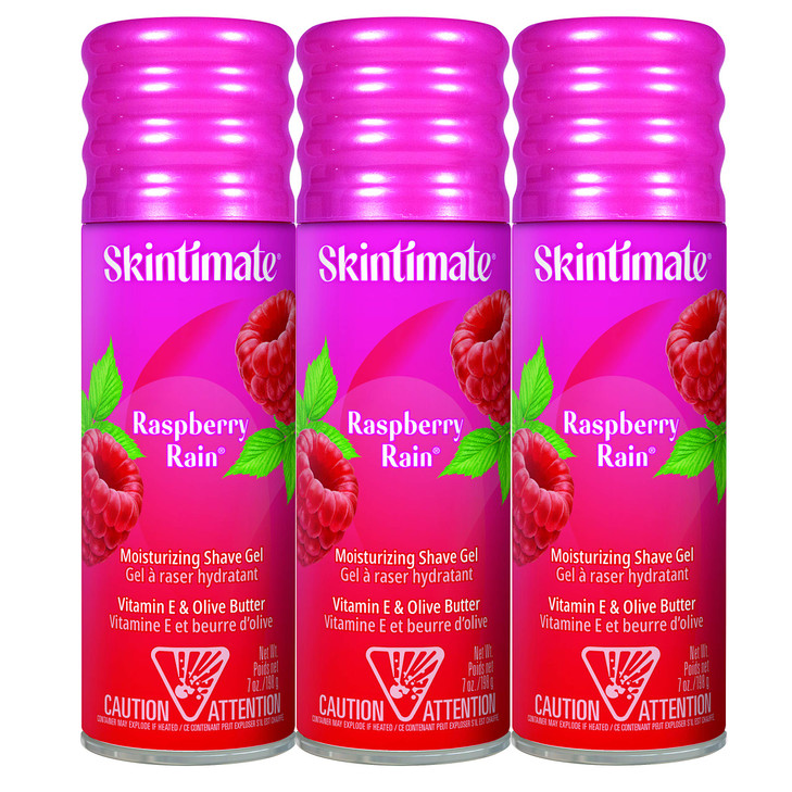 Skintimate Raspberry Rain Shave Gel for Women 3 Pack Skintimate Shaving Cream for Women Womens Shaving Cream Shave Cream