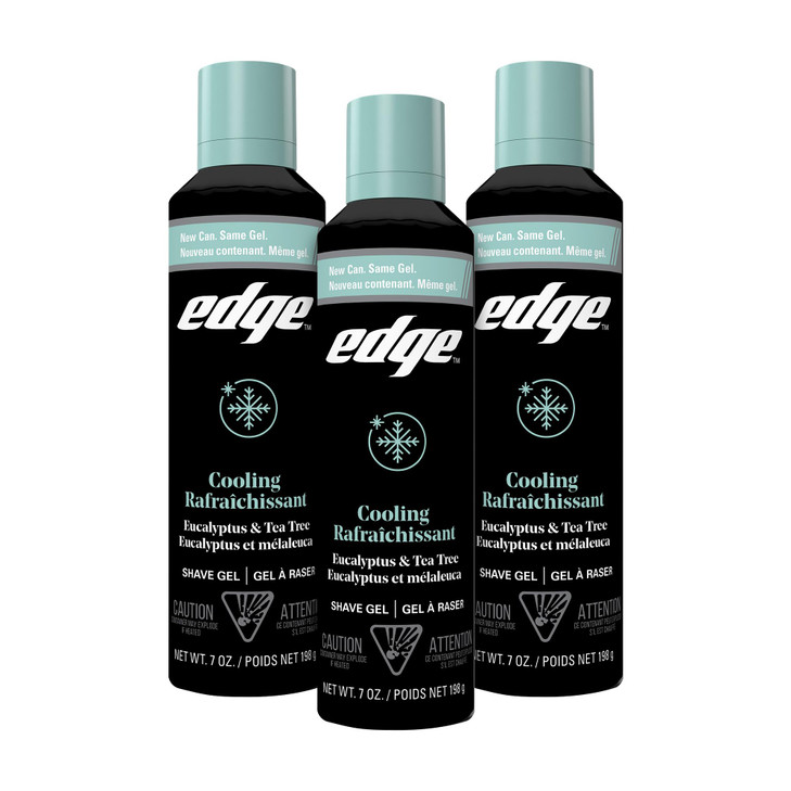 Edge Shave Gel for Men Cooling Eucalyptus Tea Tree 7oz 3 Pack Shaving Gel For Men That Moisturizes Protects and Soothes