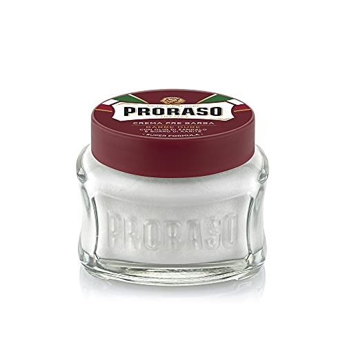 Proraso Pre Shave Conditioning Cream Sandalwood Oil Shea Butter Moisturizing Nourishing for Coarse or Hard Beards Premiu