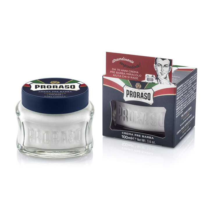 Proraso Pre Shave Conditioning Cream Aloe Vera Vitamin E Protective Formula for Dry Rough Skin Beard Premium Italian Pre