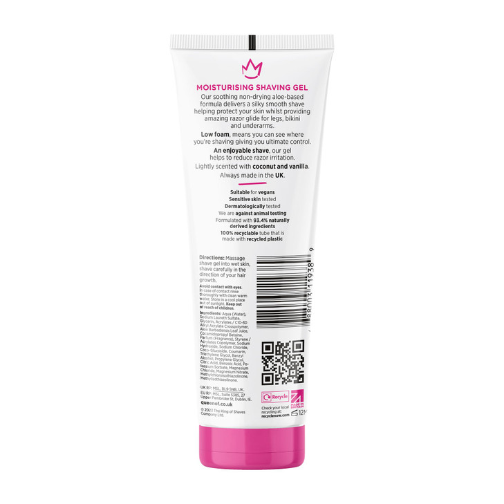 Queen of Ooh la la Sensitive Moisturising Coconut Vanilla Shaving Gel For Women TWIN PACK 507 fl oz