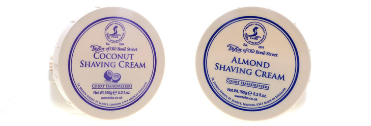 Taylor of Old Bond Street Shave Cream 2 Pack 53 0z Each Choose Your Scents Almond and Coconut