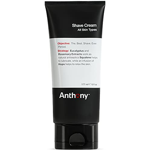 Anthony Shaving Cream Mens Sensitive Skin Squalane Eucalyptus Spearmint and Rosemary Extracts Help Soothe Refresh Cool a