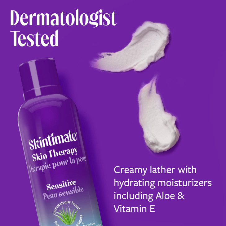 Skintimate Skin Therapy Sensitive Skin Moisturizing Shave Gel for Women with Vitamin E Aloe and Olive Butter 7 oz 3 Pack