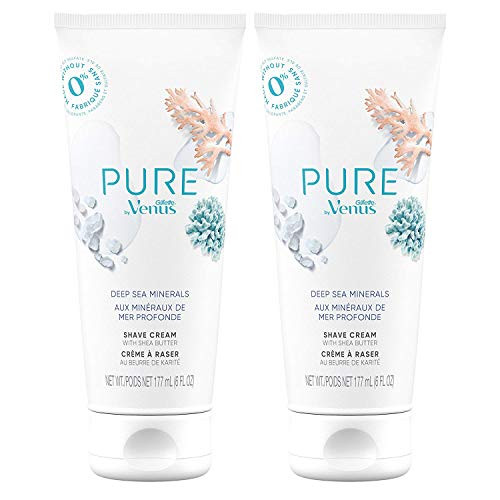 Gillette Venus PURE by Shaving Cream Deep Sea Minerals 6 Oz Pack of 2