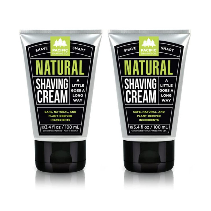 Pacific Shaving Company Natural Shaving Cream Shea Butter Vitamin E Shave Cream for Sensitive Skin Clean Formula for a S