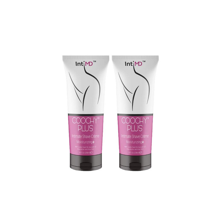 IntiMD COOCHY PLUS 2 Pack Intimate Shave Cream RashFree With MOISTURIZING 8oz