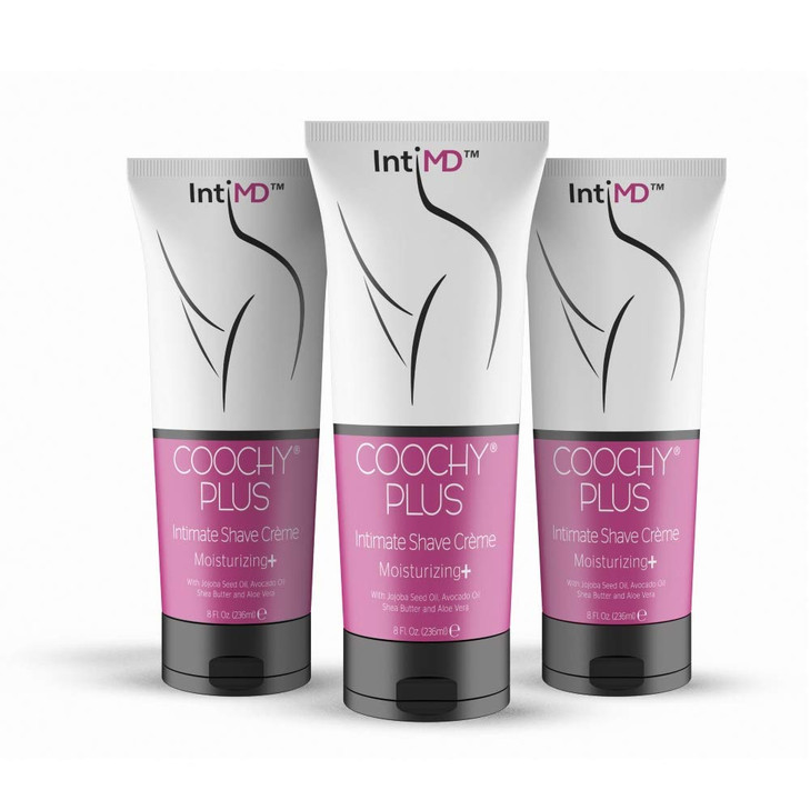 IntiMD COOCHY PLUS 3 Pack Intimate Shave Cream RashFree With MOISTURIZING 8oz