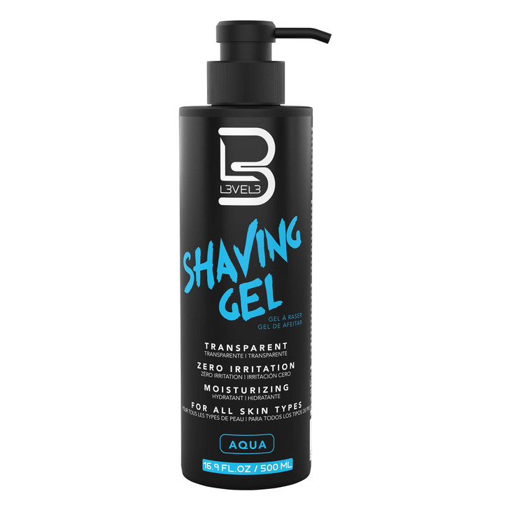 L3 Shaving Gel Straight Razor Shave Gel NonIrritating Refreshing Smell No Hot Towel Necessary Level Three Razor Gel Aqua