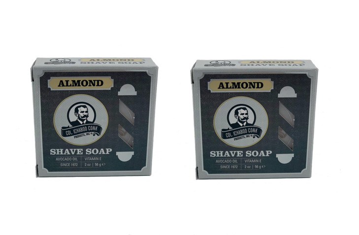 Col Conk Almond Glycerine Shave Soap 2 oz Pack of 2