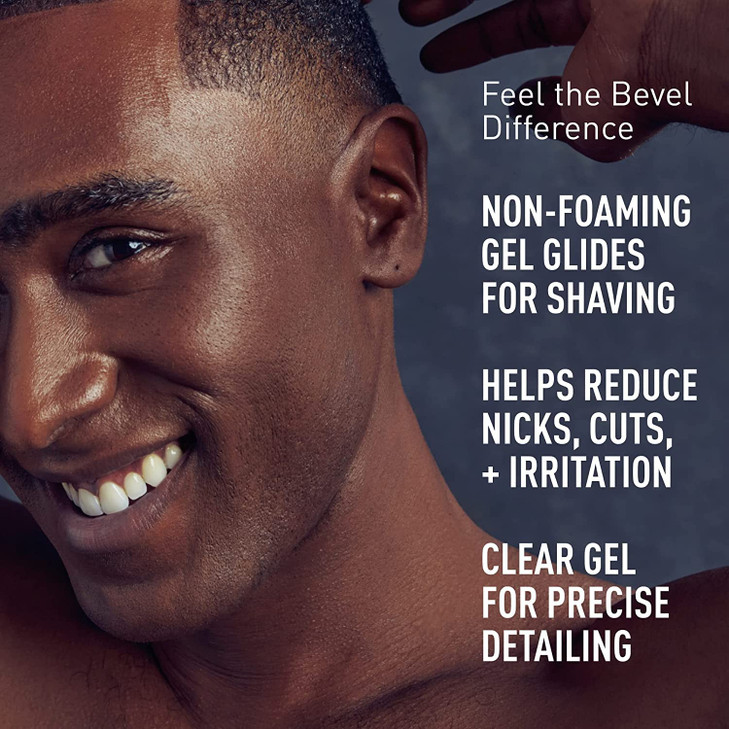 Bevel Essentials Clear Shave Gel for Men Clear Shave Gel for Precise Detailing and Edging with Aloe Vera and Cucumber Ex