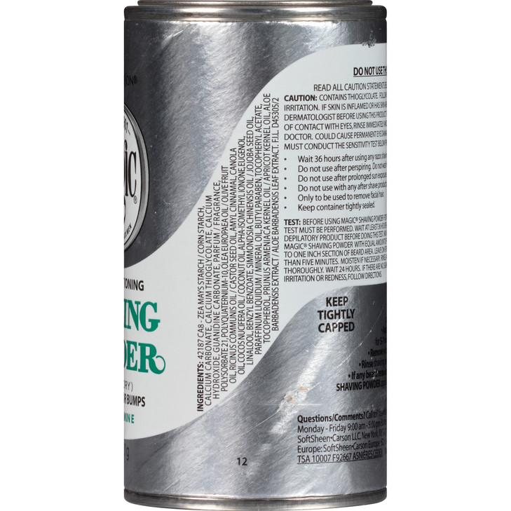 SoftSheenCarson Magic Razorless Shaving for Men Hair Removal Shave Powder Helps Stop Razor Bumps Ingrown Hair Condition