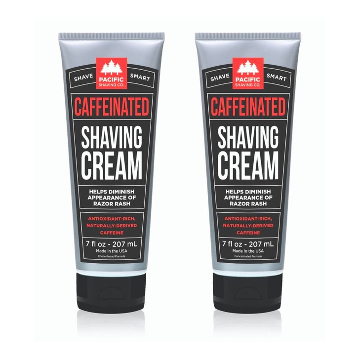 Pacific Shaving Company Caffeinated Shaving Cream Caffeine Shea Butter Spearmint Antioxidant Shaving Cream Clean Formula