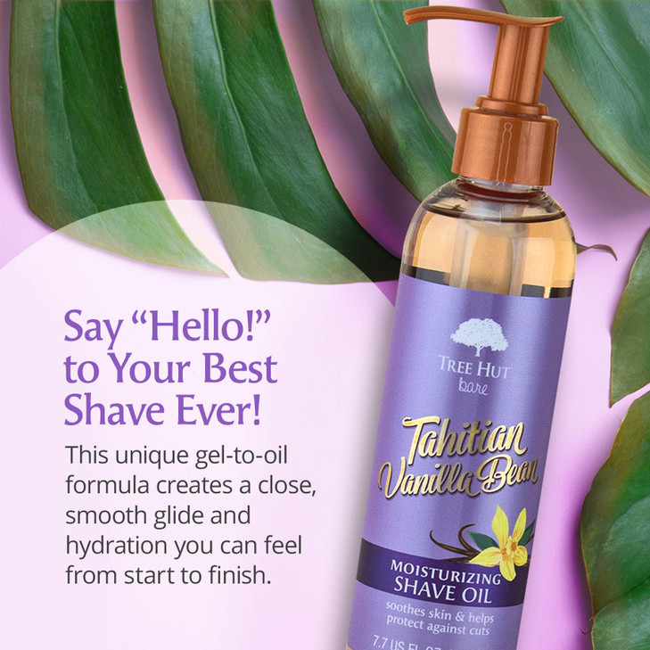 Tree Hut bare Moisturizing Shave Oil Tahitian Bean Vanilla 77 Fl Oz