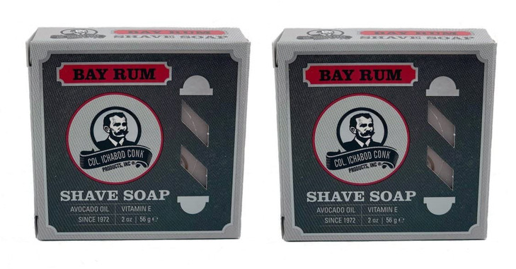 Colonel Conk Worlds Famous Shaving Soap Bay Rum Net Weight 450 Oz Two Pack