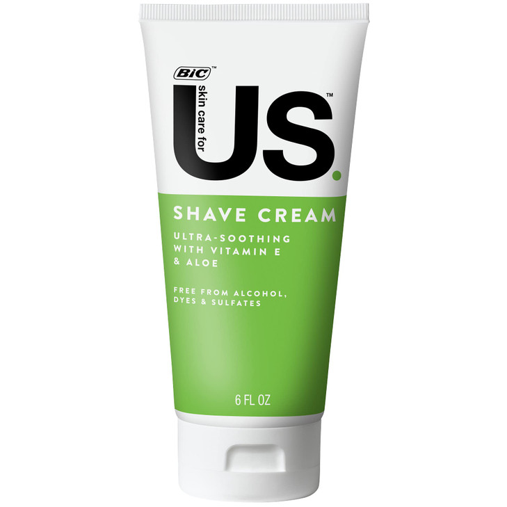 BIC US Shaving Cream For Men and Women With Aloe Vitamin E and Argon Oil For a Smooth Shave 1Count