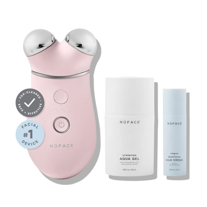 NuFACE Trinity Microcurrent Facial Device Kit FDA Cleared Face Sculpting Neck Tightening Device to Contour Cheeks Brows
