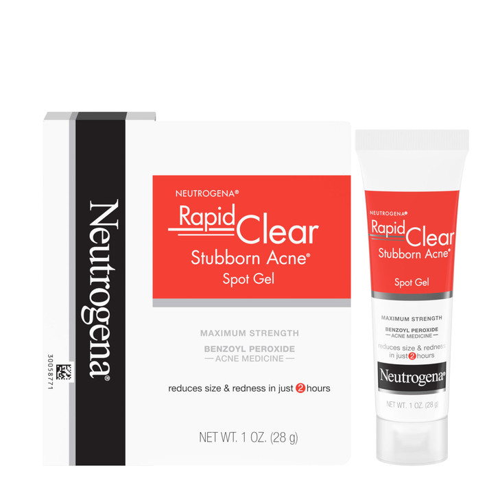 Neutrogena Rapid Clear Stubborn Acne Spot Treatment Gel Maximum Strength 10 Benzoyl Peroxide Treatment Medication for Ac