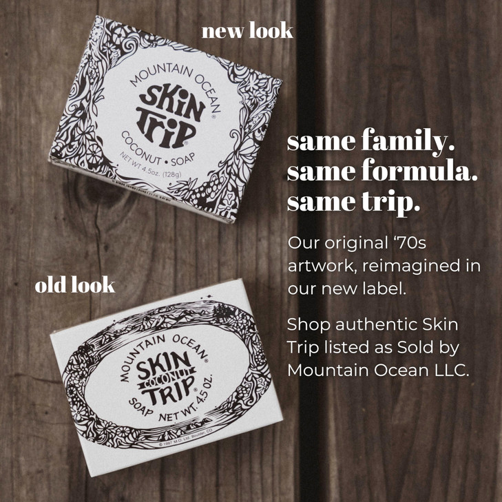 Mountain Ocean The Original Skin Trip Coconut Soap Bar 45 Oz Gentle NonDrying Nouishing Moisturizing with Coconut Olive