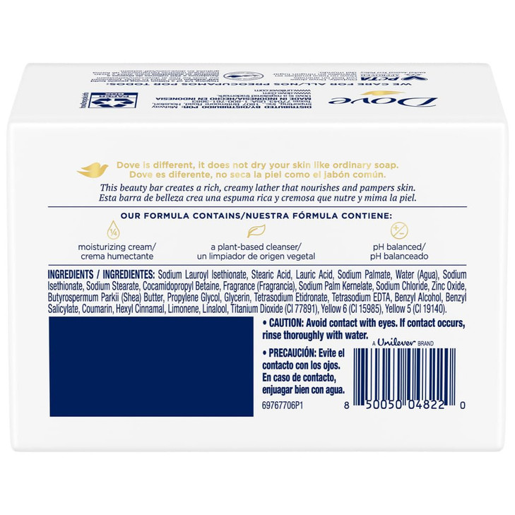Dove Soap Shea Butter Vanilla Beauty Bar Pack 4 Soap Bars 3in1 Moisturizing Face Body Hand Soap 317 Oz Ea