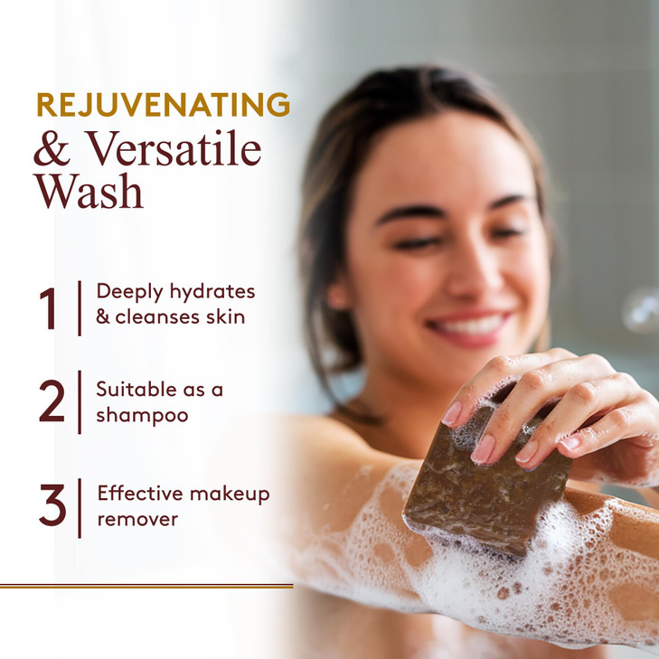 OKAY African Black Soap with Coconut For All Skin Types Cleanses and Exfoliates Nourishes and Heals Free of Sulfate Sili