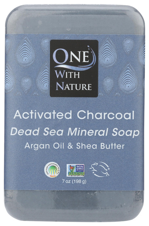 One With Nature Soap Bar Activated Charcoal 7 Oz