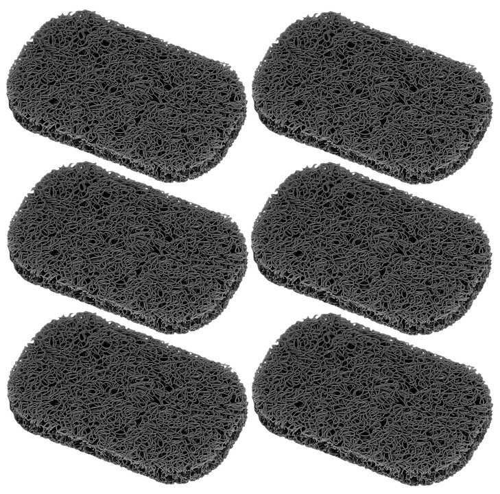 Iconikal 6Pack Bar Soap Saver 45 x 3Inch Dark Grey Charcoal Color