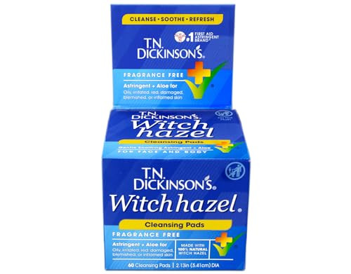 TN Dickinsons Witch Hazel Cleansing Pads 60 Count