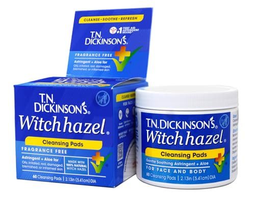 TN Dickinsons Witch Hazel Cleansing Pads 60 Count
