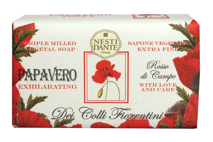 Nesti Dante Dei Colli Fiorentini Red Poppy Soap 250g online at globaldelivered