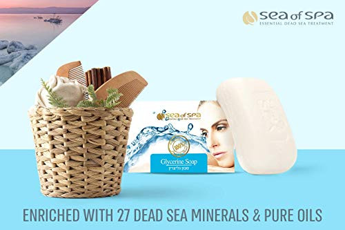 Glycerin Soap enriched with 27 Dead Sea minerals and pure oils that are essential for keeping your skin healthy
