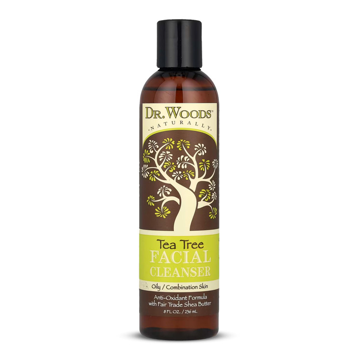 Dr Woods Tea Tree Liquid Facial Cleanser Made with Organic Shea Butter Natural Tea Tree Oil Face Wash for Men and Women