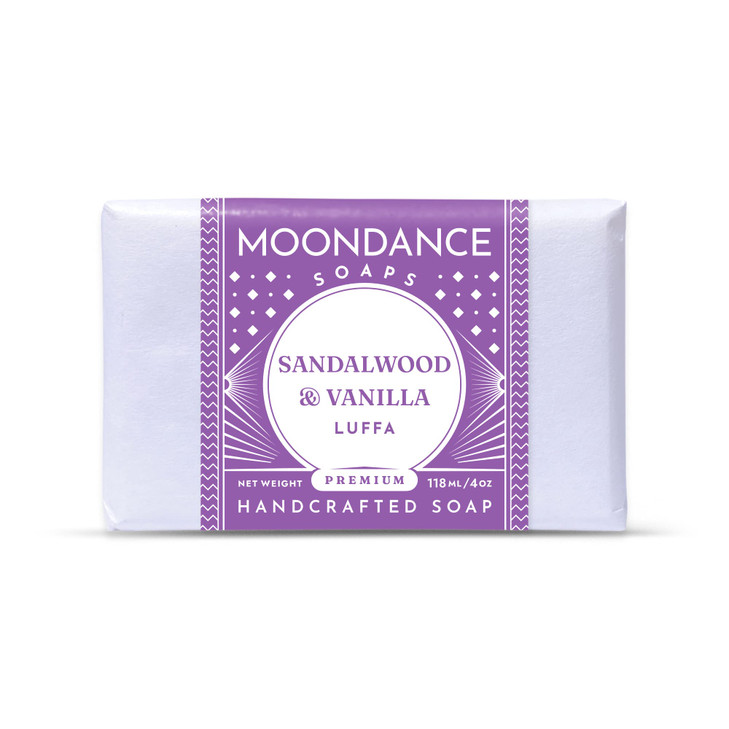 MOONDANCE SOAPS Sandalwood Vanilla Soap Handmade Soap for Softer Skin with Cocoa Butter Shea Butter Sweet Almond Fragran