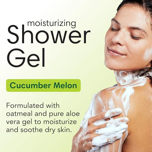 ShiKai Daily Moisturizing Shower Gel Cucumber Melon 12 oz Gentle Formula With Aloe Vera Oatmeal for Soft Healthy Skin Dr