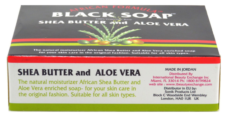 African Formula Black Soap 35 Ounce Shea Butter Aloe Vera Pack of 2