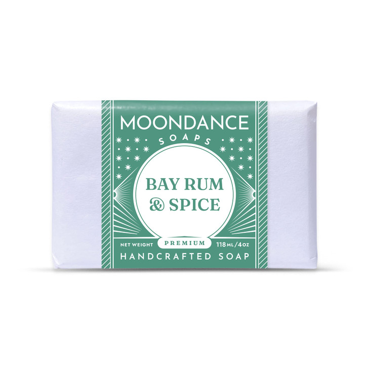 MOONDANCE SOAPS Bay Rum Soap Handmade Soap for Softer Skin with Cocoa Butter Shea Butter Sweet Almond Cinnamon Spices Fr