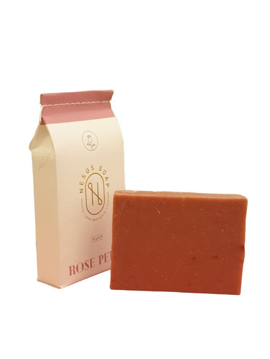 Nesos extra virgin olive oil soap Rose petal