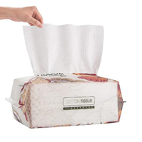 OUGEER 70 piecesPack Disposable Cleaning Face Towel Nonwoven Fabric Disposable Wipers Washcloths Makeup Facial Soft Pads