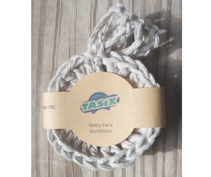100 Hemp Face Scrubbers Set of 3 Hand Crocheted in USA Reusable Eco Friendly Compostable Biodegradable