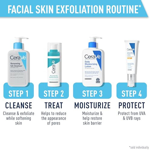 CeraVe Renewing Salicylic Acid Cleanser Formulated With Hyaluronic Acid Niacinamide Ceramides Gentle BHA Exfoliating Fac