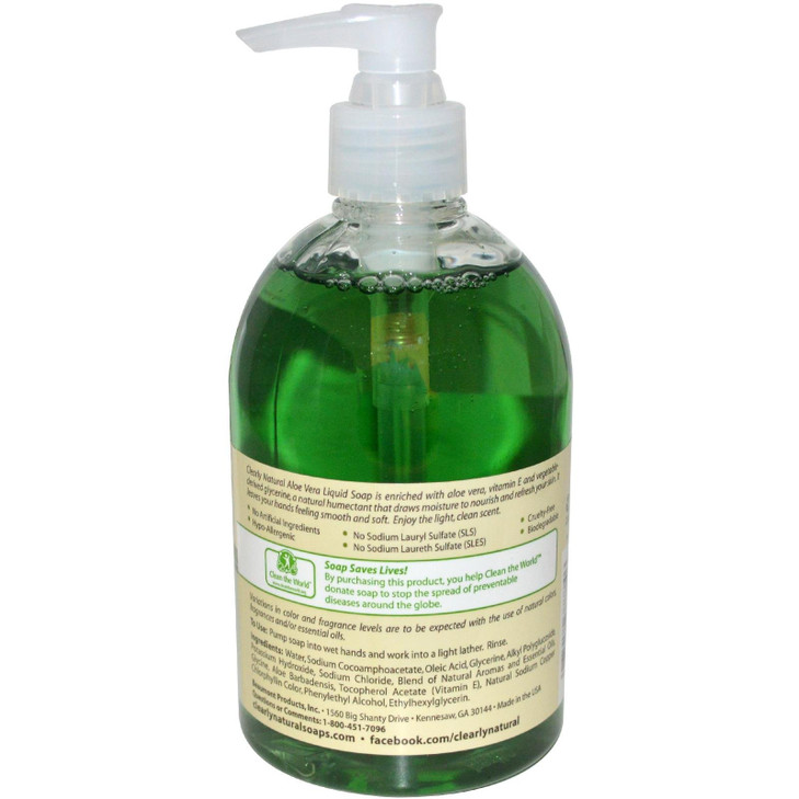Clearly Natural Liquid Hand Soap with Aloe Vera 12 oz