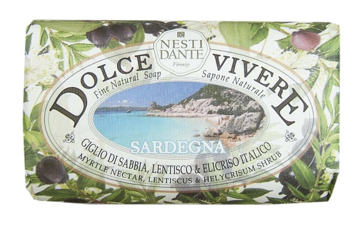 Nesti Dante Dolce Vivere Fine Natural Soap Sardegna Myrtle Nectar Lentiscus Helycrisum Shrub 250g88oz
