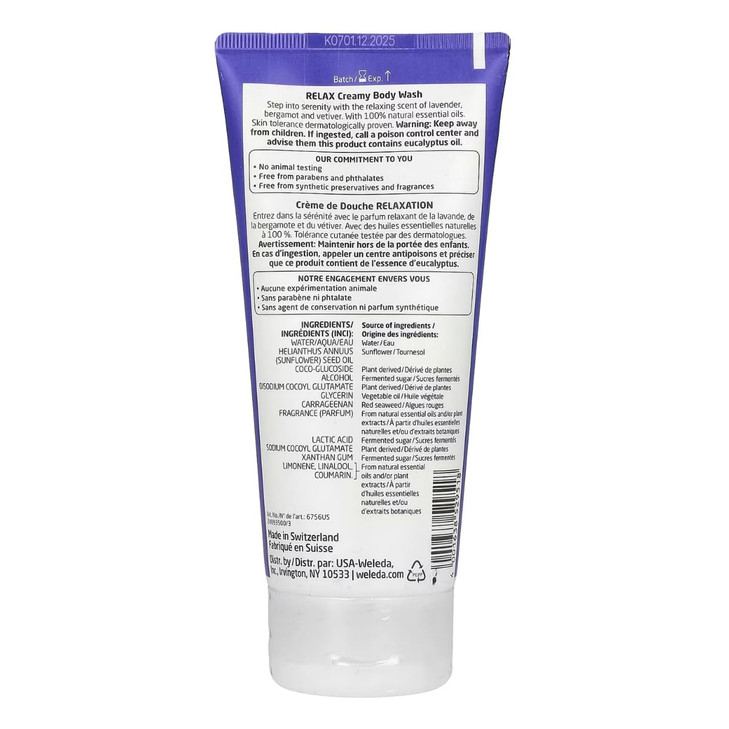 Weleda Aroma Essentials Relax Creamy Body Wash Parabens Free 68 Fluid Ounce Pack of 1