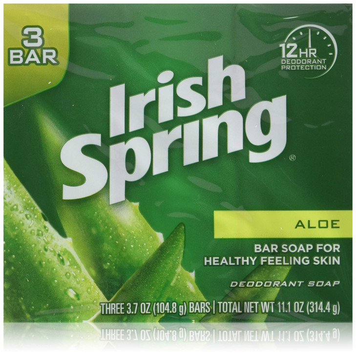 Irish Springs Aloe Bath Soap 375 Oz Bars 2 3 Bar Packages