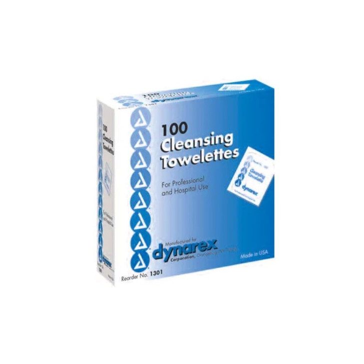 Dyanrex Cleansing Towelettes Box of 100
