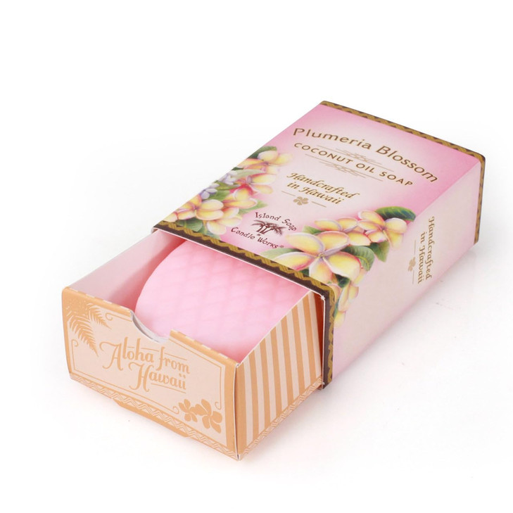 Island Soap Candle Works Hand Soap Bar Plumeria 2 Ounce Moisturizing Bar Soap Gentle Cleansing with Classic Hawaiian Flo