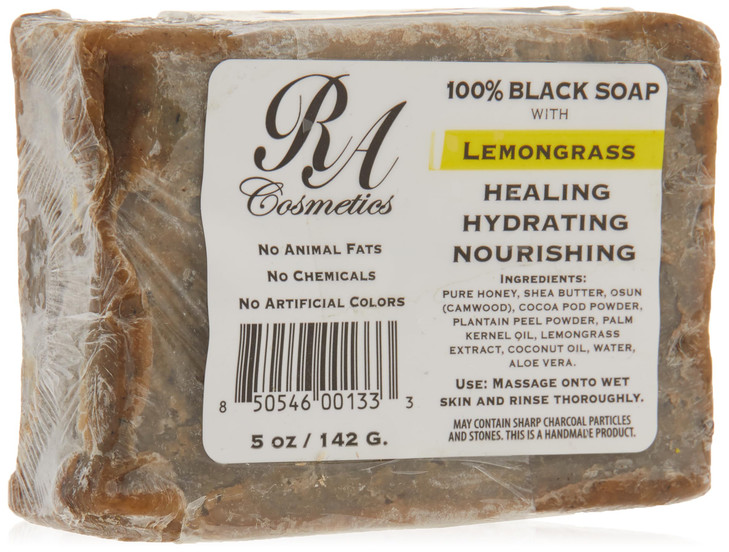 RA Cosmetics 100 Black Soap Lemon Grass 5 oz